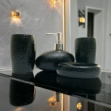 Load image into Gallery viewer, 4-Piece Ceramic Bathroom Accessory Set - Black