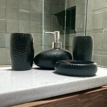 Load image into Gallery viewer, 4-Piece Ceramic Bathroom Accessory Set - Black