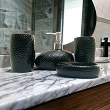 Load image into Gallery viewer, 4-Piece Ceramic Bathroom Accessory Set - Black