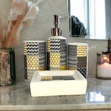 Load image into Gallery viewer, Printed Bathroom Accessory Set - Brown