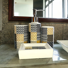 Load image into Gallery viewer, Printed Bathroom Accessory Set - Brown