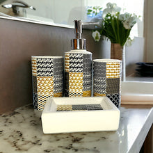 Load image into Gallery viewer, Printed Bathroom Accessory Set - Brown