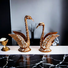 Load image into Gallery viewer, Brown Pair of Swans - 24cm Tall