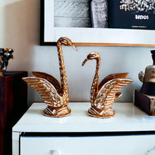 Load image into Gallery viewer, Brown Pair of Swans - 24cm Tall