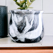 Load image into Gallery viewer, Marble Glazed Planter - D Grey