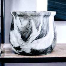 Load image into Gallery viewer, Marble Glazed Planter - D Grey