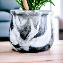 Load image into Gallery viewer, Marble Glazed Planter - D Grey