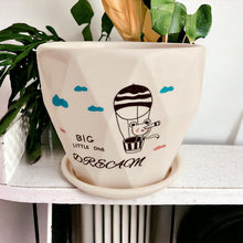 Load image into Gallery viewer, Ceramic Planter with Saucer - Big Dream