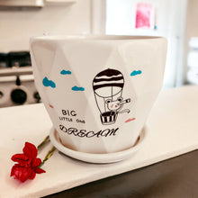 Load image into Gallery viewer, Ceramic Planter with Saucer - Big Dream