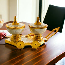 Load image into Gallery viewer, Brass Dry Fruits Trolley Set