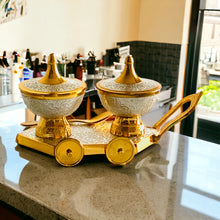 Load image into Gallery viewer, Brass Dry Fruits Trolley Set