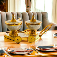 Load image into Gallery viewer, Brass Dry Fruits Trolley Set