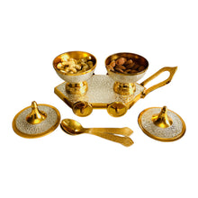 Load image into Gallery viewer, Brass Dry Fruits Trolley Set