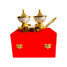 Load image into Gallery viewer, Brass Dry Fruits Trolley Set