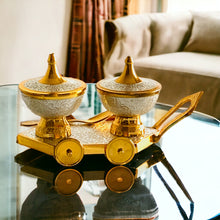 Load image into Gallery viewer, Brass Dry Fruits Trolley Set