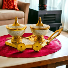 Load image into Gallery viewer, Brass Dry Fruits Trolley Set