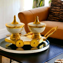 Load image into Gallery viewer, Brass Dry Fruits Trolley Set