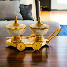 Load image into Gallery viewer, Brass Dry Fruits Trolley Set