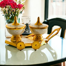 Load image into Gallery viewer, Brass Dry Fruits Trolley Set