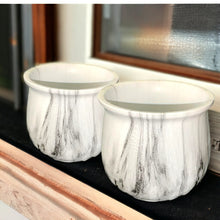 Load image into Gallery viewer, Marble Glazed Planters - L Grey