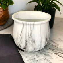 Load image into Gallery viewer, Marble Glazed Planters - L Grey
