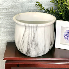 Load image into Gallery viewer, Marble Glazed Planters - L Grey