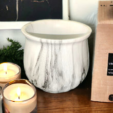 Load image into Gallery viewer, Marble Glazed Planters - L Grey