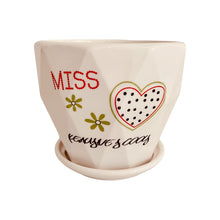 Load image into Gallery viewer, Ceramic Planter with Saucer - Miss
