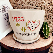 Load image into Gallery viewer, Ceramic Planter with Saucer - Miss