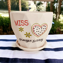 Load image into Gallery viewer, Ceramic Planter with Saucer - Miss