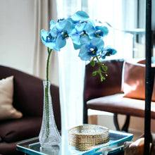 Load image into Gallery viewer, Artificial Orchid Flowers Blue