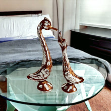 Load image into Gallery viewer, Brown Pair of Swans - 14.5cm