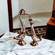 Load image into Gallery viewer, Brown Pair of Swans - 14.5cm