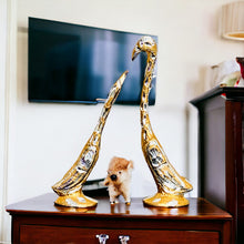 Load image into Gallery viewer, Pair of Swans Gold - 16.5cm