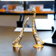 Load image into Gallery viewer, Pair of Swans Gold - 16.5cm