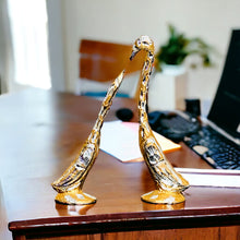 Load image into Gallery viewer, Pair of Swans Gold - 16.5cm