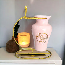 Load image into Gallery viewer, Printed Vase with Metal Stand - Pink