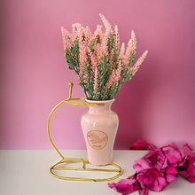 Load image into Gallery viewer, Printed Vase with Metal Stand - Pink