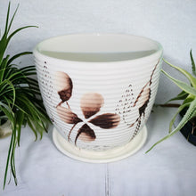 Load image into Gallery viewer, 4&quot; Planter with Saucer - Flower 1
