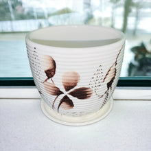 Load image into Gallery viewer, 4&quot; Planter with Saucer - Flower 1
