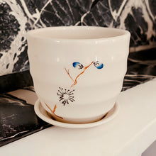 Load image into Gallery viewer, 4" Planter with Saucer - Blue