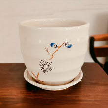 Load image into Gallery viewer, 4" Planter with Saucer - Blue