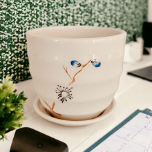 Load image into Gallery viewer, 4" Planter with Saucer - Blue
