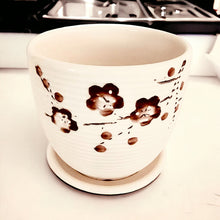 Load image into Gallery viewer, 4" Planter with Saucer - Flower