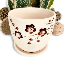 Load image into Gallery viewer, 4" Planter with Saucer - Flower