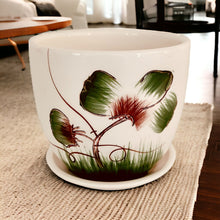 Load image into Gallery viewer, 4" Planter with Saucer - Green