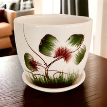 Load image into Gallery viewer, 4" Planter with Saucer - Green