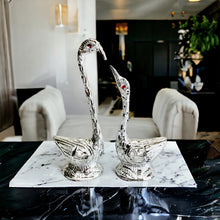 Load image into Gallery viewer, Pair of Swans - Silver 18.5cm