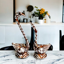 Load image into Gallery viewer, Pair of Swans - Brown 18.5cm