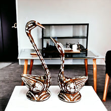 Load image into Gallery viewer, Pair of Swans - Brown 18.5cm